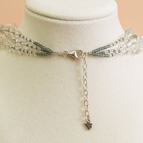 Silpada Triple-Strand Quartz, Pearl & Sterling Necklace - Picture 5 of 5